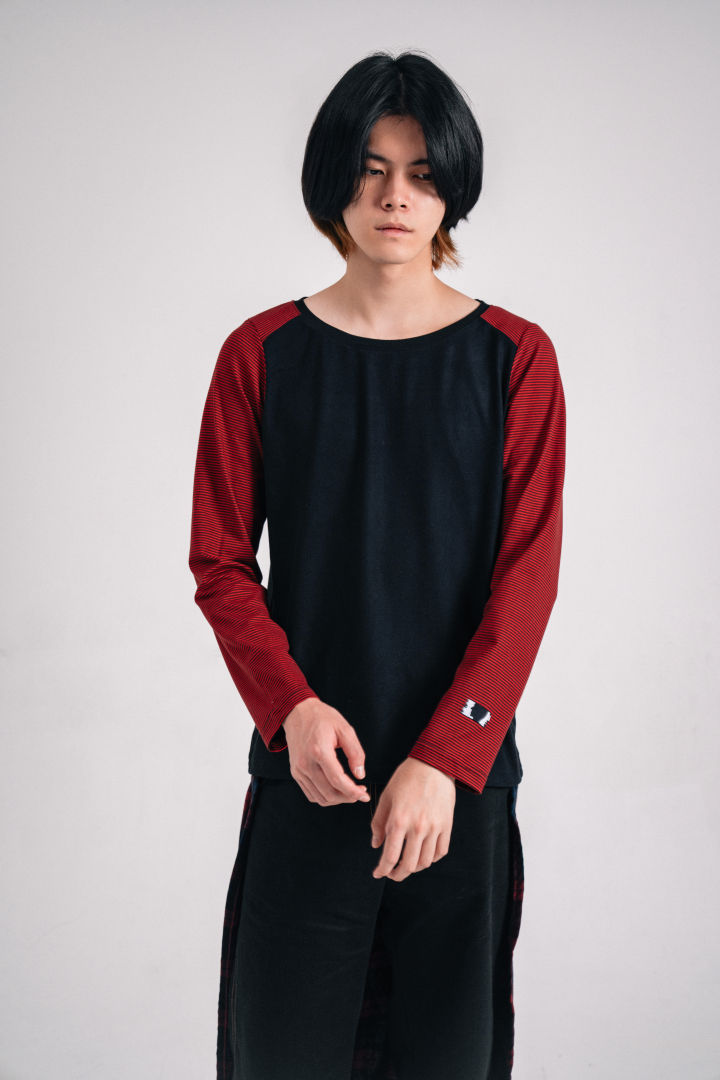 24FWTOP001_C2 長袖Tシャツ UNISEX Boat Neck Top Free Size