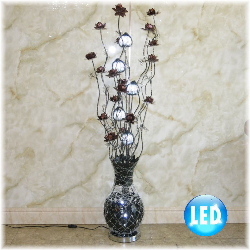 【LED付き！】新品 豪華 LED アルミ製 可愛い フロアスタンド フロアライト