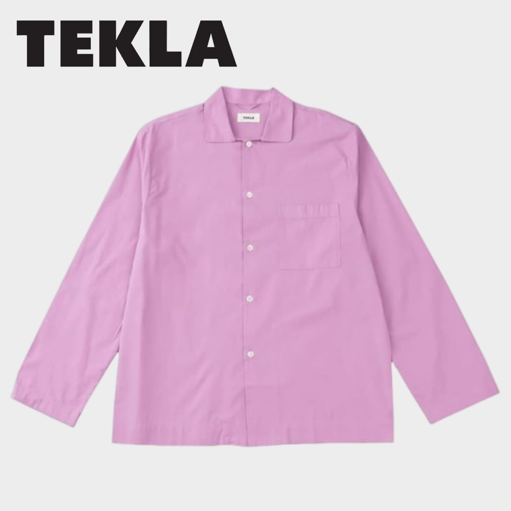 TEKLA テクラ パジャマ 長袖シャツ 長袖Ｔシャツ PURPLE PINK ダークピンク ユニセックス