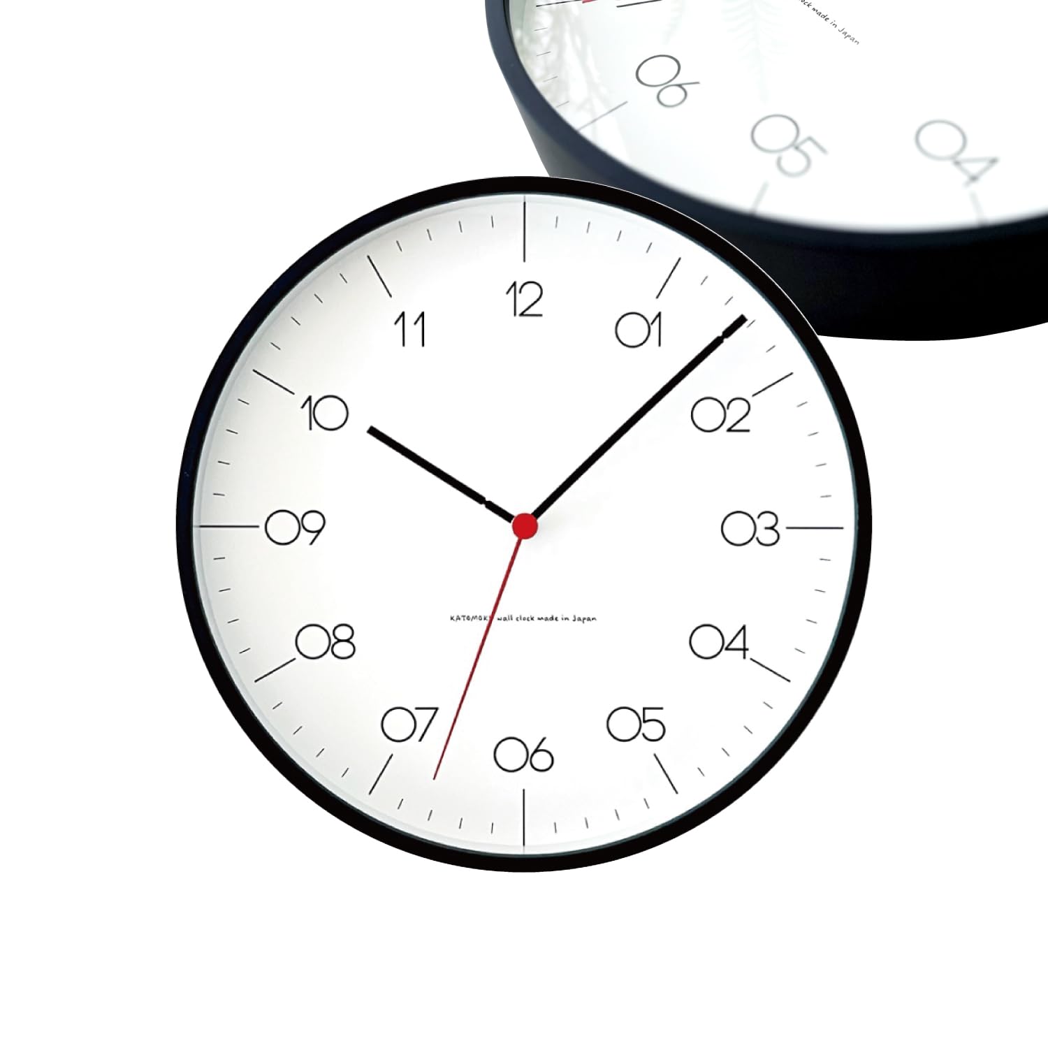 KATOMOKU plywood clock 24 ブラック km-150BKS 掛け時計 連続秒針 直径30.4cm (SKPクオーツ時計) 9,760円