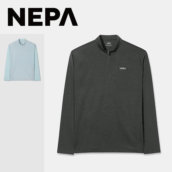 [釜山店] メンズ エアフロー アイス 長袖 ジップアップ Tシャツ 7M35421