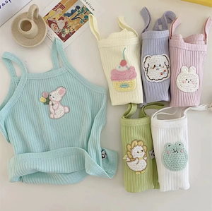 セール女の子 氷糸 キャミソール の薄手 新型 子供の外着 上着 子供 赤ちゃん Tシャツ 服 F
