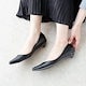 1025ブラックヒールグリッターpu