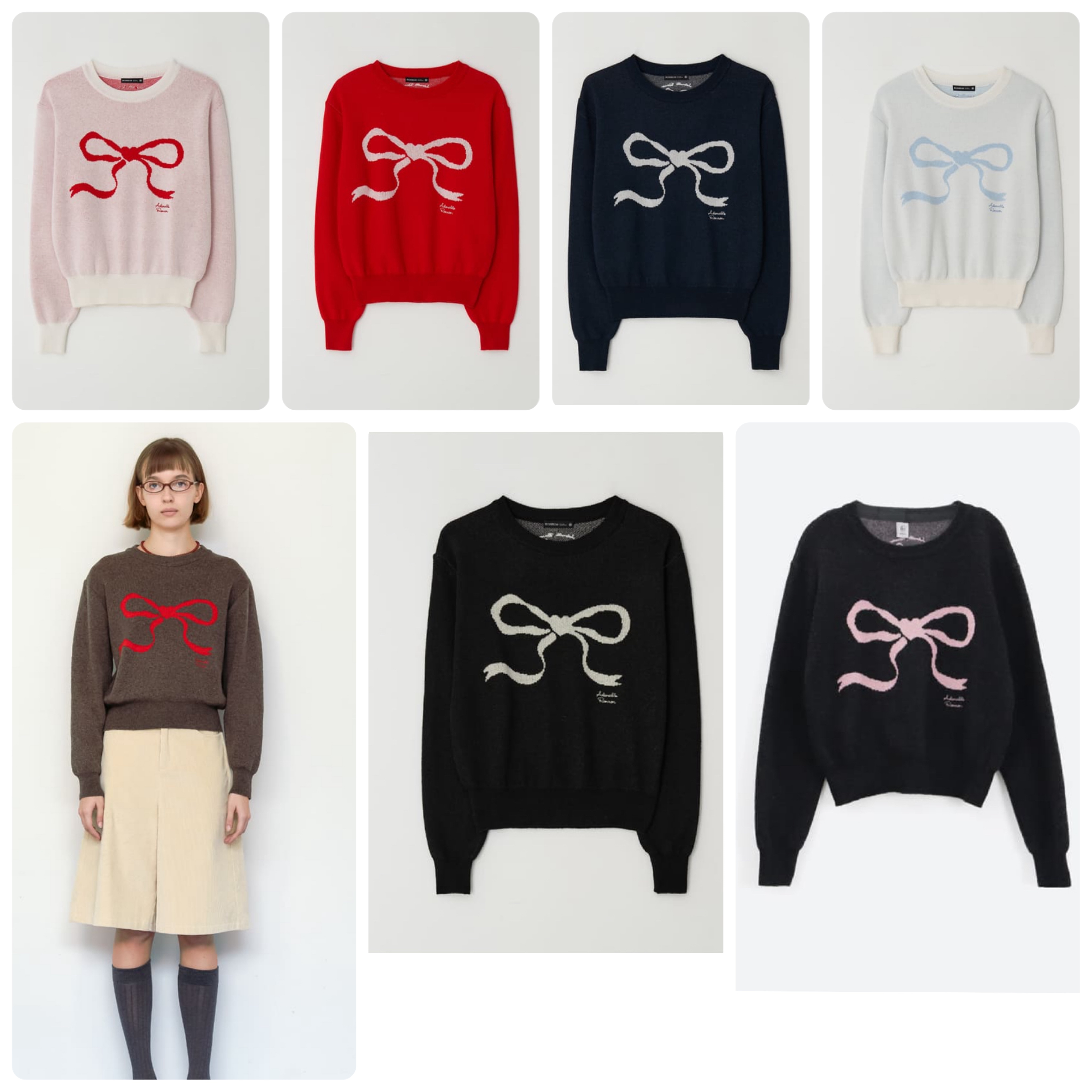 HEART RIBBON JACQUARD KNIT