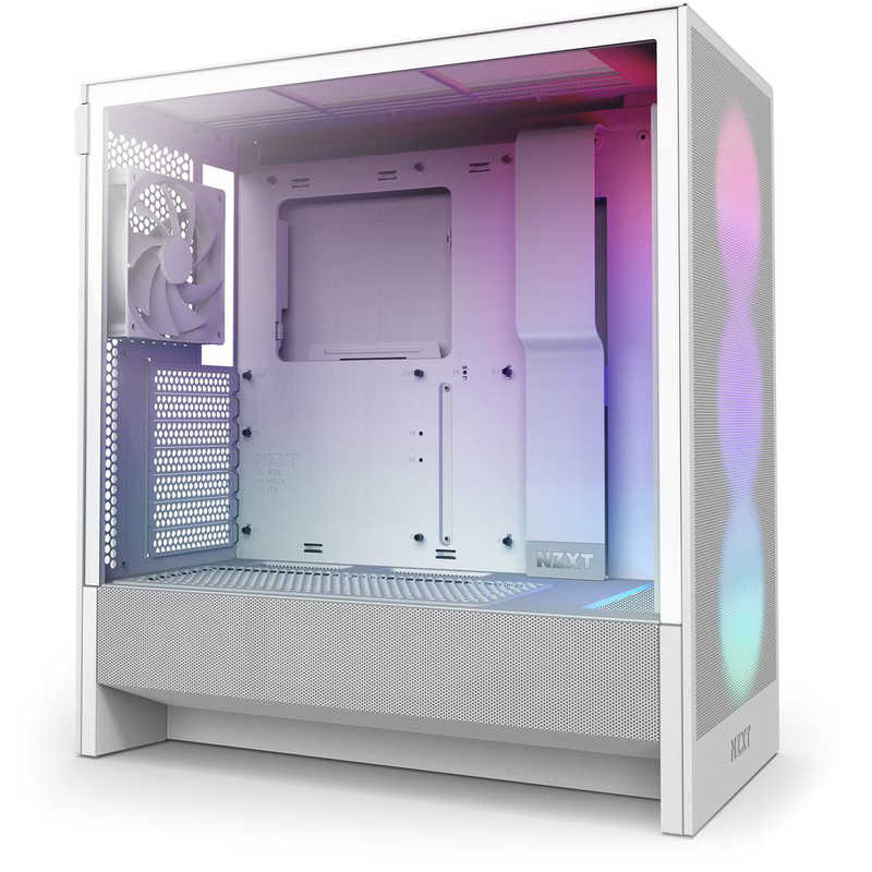 NZXT　H5 FLOW RGB(2024) ATX microATX miniITX対応 ミドルタワーケース CM-H52FW-R1 ホワイト　CCH52FWR1