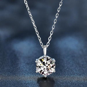 ネックレス モアサナイト シルバー925 一粒 レディース アクセサリー 女性 ペンダント シルバー925ネックレス ジュエリー シルバーネックレス