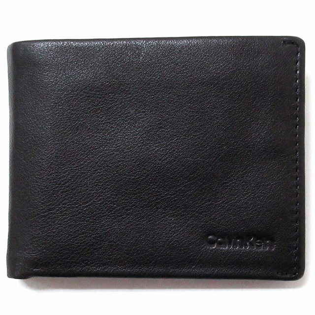 Calvin Klein カルバンクライン アウトレット サイフ 小物 メンズ レザー 折りたたみ財布 小銭入れなし 二つ折り財布 BOX付 31CK240003 001