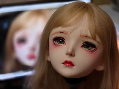 ハーフマスク カツラなし ピンク フリーサイズ 頭囲59cm以下 ヘッドロリータ人形 コスプレ マスク 変身 仮装 着ぐるみ 二次元美少女 77,500円