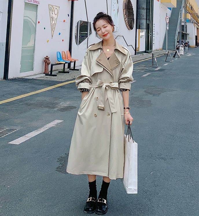 トレンチコート レディース ロング アウター 春 秋 ロングコート 大きいサイズ 小さいサイズ スプリングコート おしゃれ ウエストベルト 春コート キャンディス