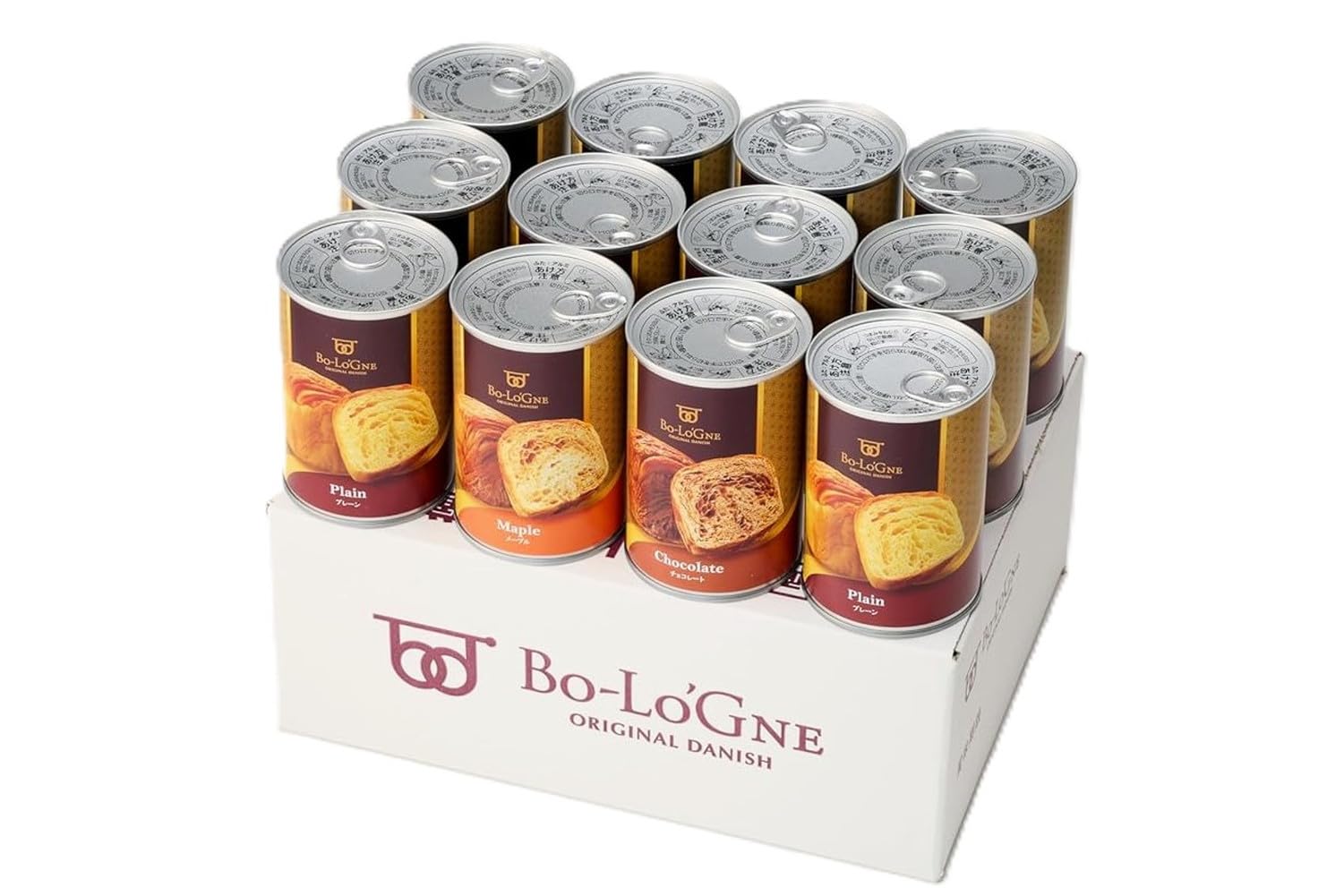 ボローニャ 缶deボローニャ 2025年発売 5年保存 プレーン メープル チョコレート パン 防災 備蓄用保存パン 保存食 非常食 (12缶セット（5年保存）)