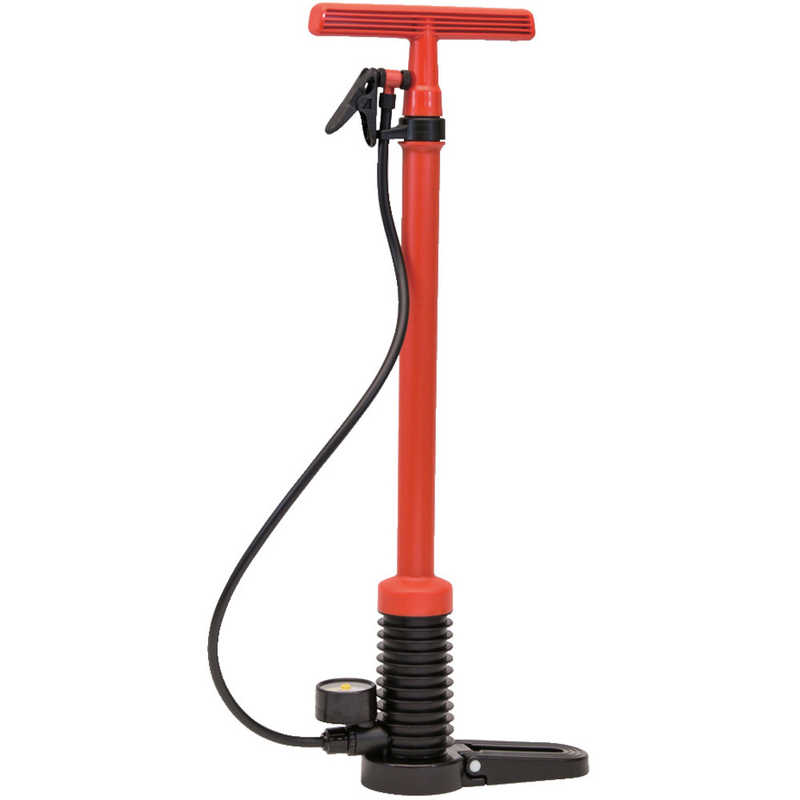 フルプラ　ダイヤポンプ 空気入れ 圧力計付き　910R レッド