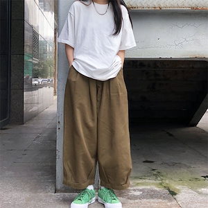 メガ割レディー 流行り ゆったり ワイドパンツ ハールーンズボン カジュアル ヒップホップ ロングパンツ