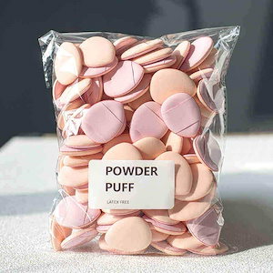 メイクパフ クッションファンデ スポンジ 50 個セット マカロンカラー ミニ 指用パフ 柔らかい 乾湿両用 多用途 メイク用