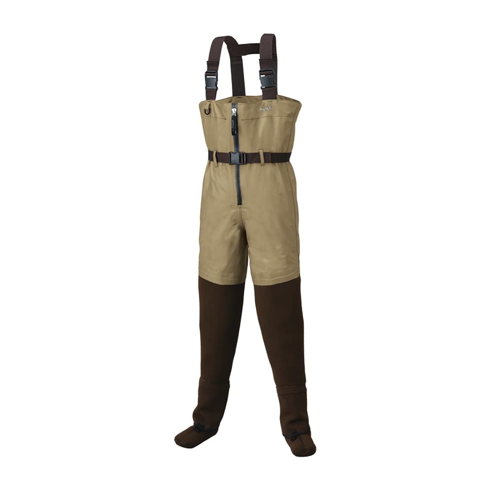 プロックス(PROX) フロントジップ ブリザ/クロロ ラクションウェダー チェスト丈 ソールタイプ：ストッキング(PX326) 完全防水ジッパーでラクに着脱可能なストッキングウェダー