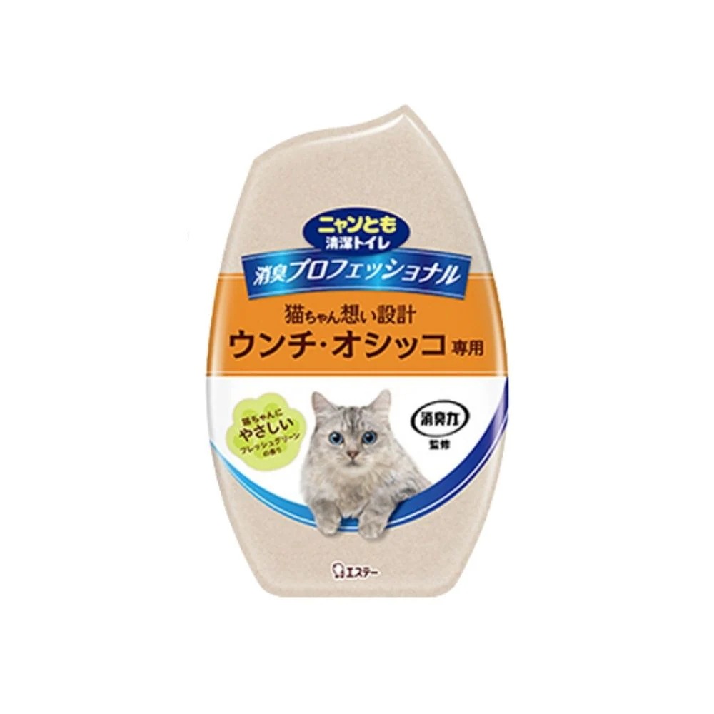 エステー ペット向けトイレ用品 ニャンとも清潔トイレ 消臭プロフェッショナル 置き型 フレッシュグリーンの香り 400mL×18本【取り寄せ商品・即納不可・代引き不可・返品不可】