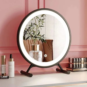 化粧台デスクトップ化粧鏡ledライト付き補光寮学生写真寝室美化粧鏡11