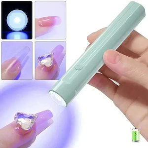 福袋25LED & UV ネイルライト3W ペン型 ジェルネイルライトスタンド付き UV LEDライト ネイル レジン用 ライトプロ用 ミニ硬化ライト 全ジェル対応 充電式手足両用