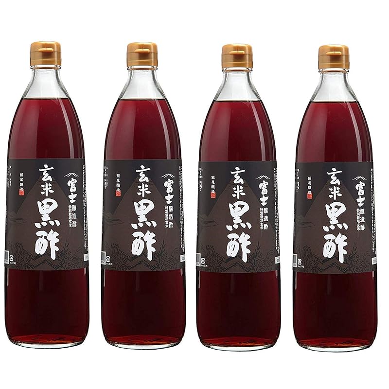 飯尾醸造 富士酢 富士玄米黒酢 900ml ×4セット