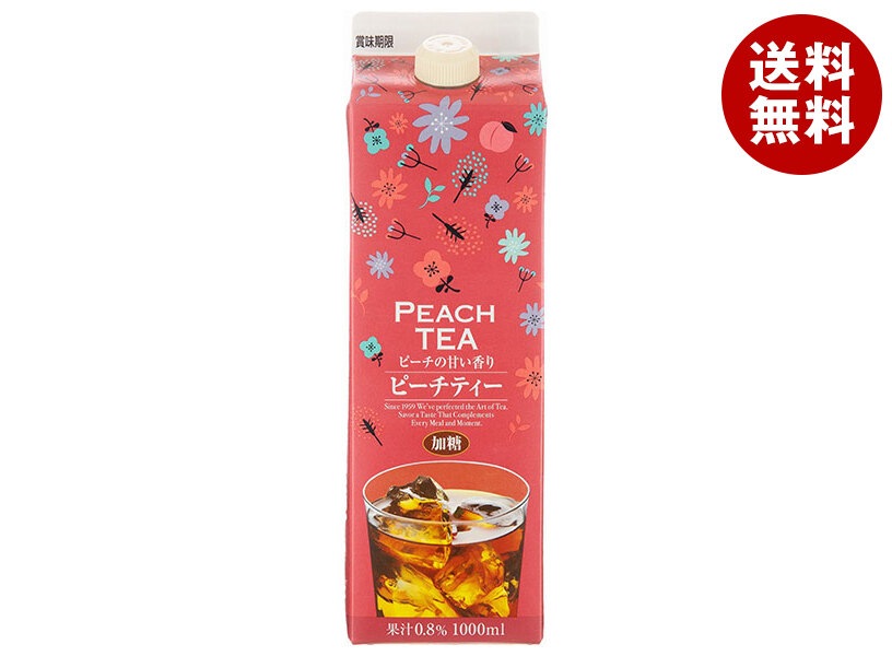 ジーエスフード GS ピーチティー 加糖 1000ml紙パック×12本入×(2ケース)