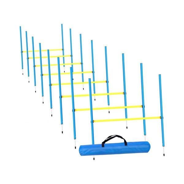 犬のアジリティトレーニングジャンプバージャンプハードルペット障害物コースアジリティ機器セット犬ジャンプ障害物ランニングエクササイズ用