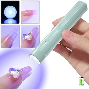 【秋の新作】LED & UV ネイルライト3W ペン型 ジェルネイルライトスタンド付き UV LEDライト ネイル レジン用 ライトプロ用 ミニ硬化ライト 全ジェル対応 充電式手足両用