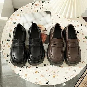 ローファー韓国ファッション英伦風ショートブーツJK靴マーディンブーツ厚底ショットブーツ