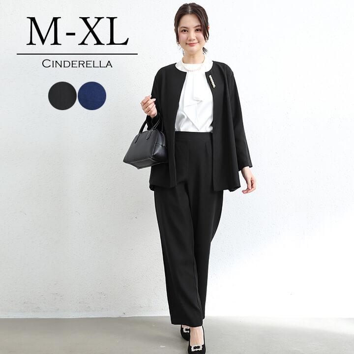 パンツドレス パーティードレス ジャケット ノーカラージャケット セットアップ レディース ホック ドレス パンツ ウエスト ゴム入り 長袖 ycpt29