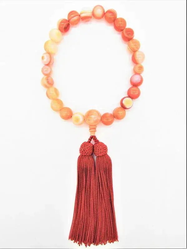 数珠 冠婚葬祭 宗教用品 キッチン 日用品 文具 天然石 お念珠 紅天眼石 片手用 宗派共通 正絹 7,948円