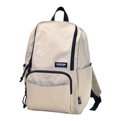 [アヴェンチュラ] リュック リュックサック デイパック 通学リュック 通学 バッグ 通勤バッグ スクールバッグ 撥水素材 サスティナブル エコ 大容量 A4 黒 ロゴ R-PET ソフトスクエアリュ