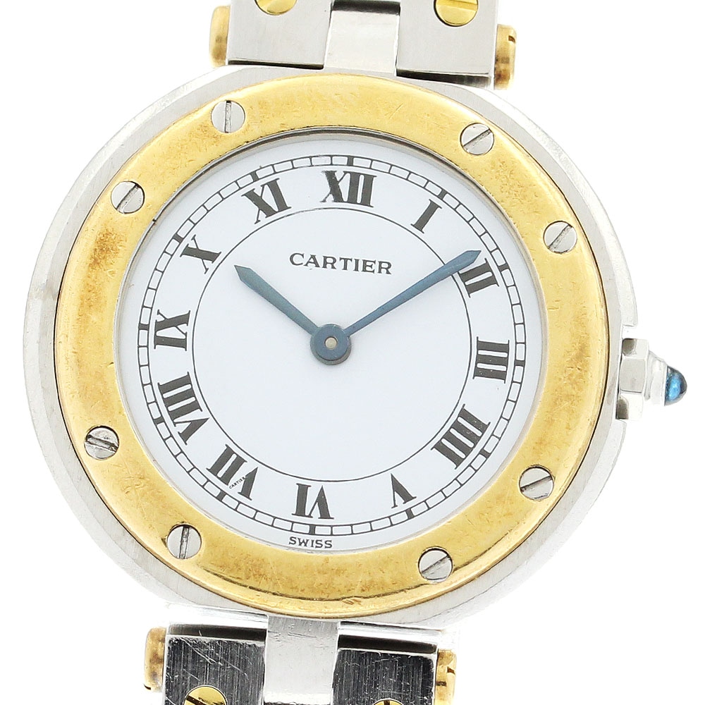 カルティエ CARTIER 84038288 サントスラウンドSM YGコンビ クォーツ レディース _883014【中古】