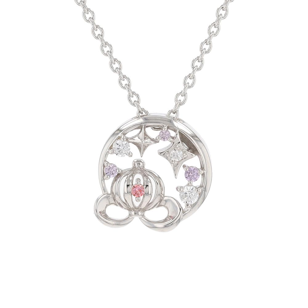 [ディズニー]Disney プリンセス シンデレラ シルバー ペンダント ネックレス ロジウムメッキ キュービックジルコニア(VPCDS20144)