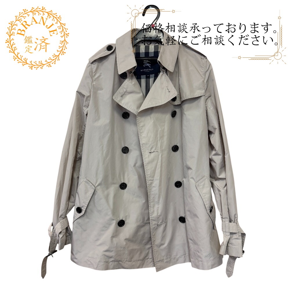 ノバチェック ナイロン トレンチコート ベージュ レディース