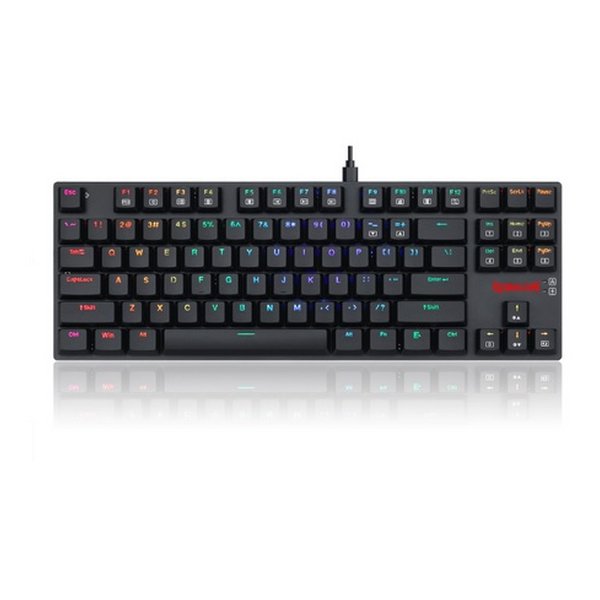 RGBゲーミングキーボード 英語 テンキーレス ロープロファイル 赤軸 87KEY K607-RGBTI