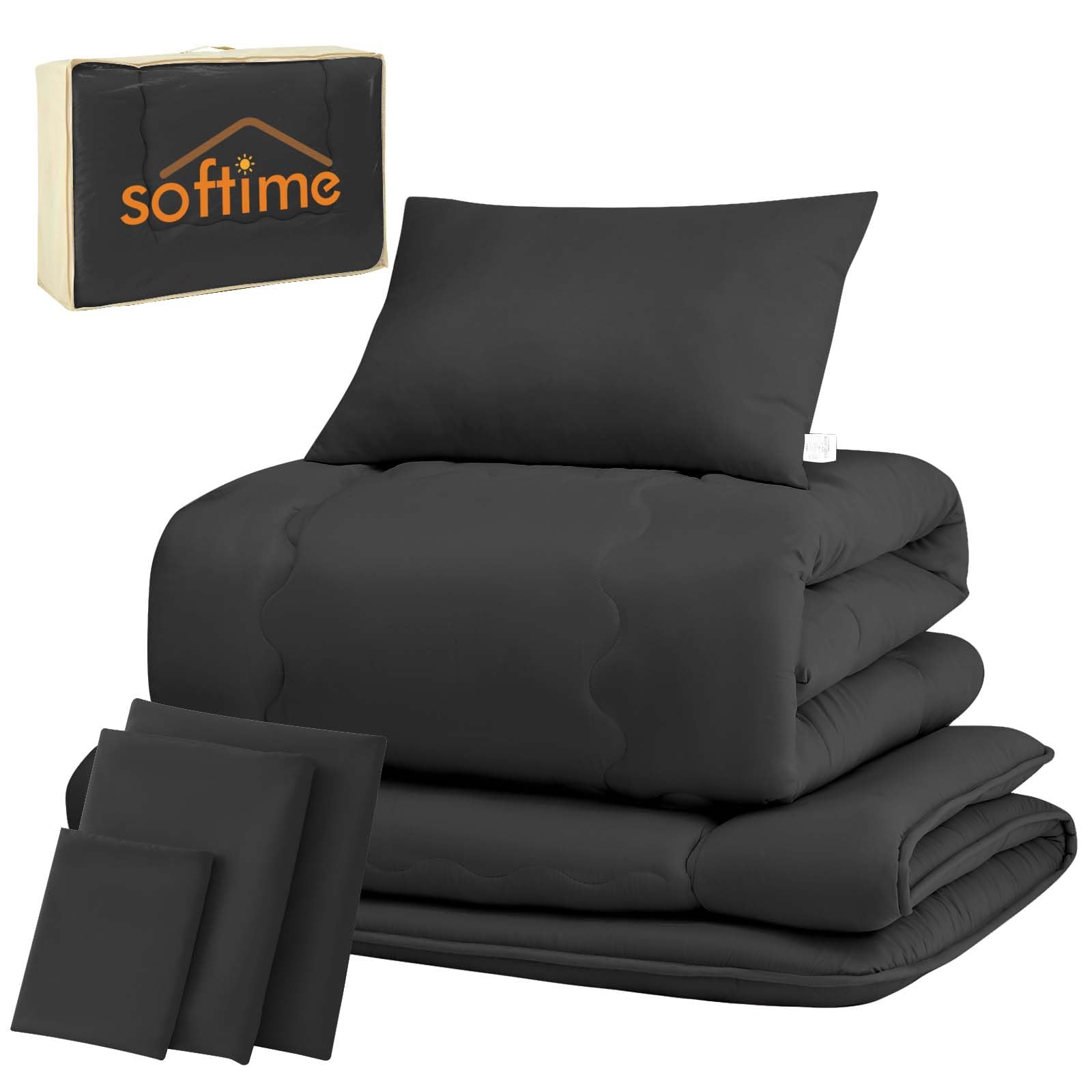 布団セット シングル 7点セット SEK認証 抗菌 防臭 収納ケース付き fuwawa 布団セット シングル 7点セット 寝具セット 洗える