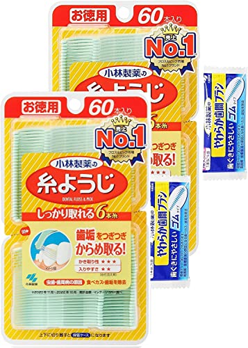 【まとめ買い】小林製薬の糸ようじ フロス&ピック デンタルフロス 60本 2個 小林製薬
