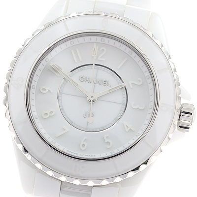シャネル CHANEL H6345 J12 ファントム 白セラミック クォーツ レディース 良品 保証書付き_965989【中古】 243,675円