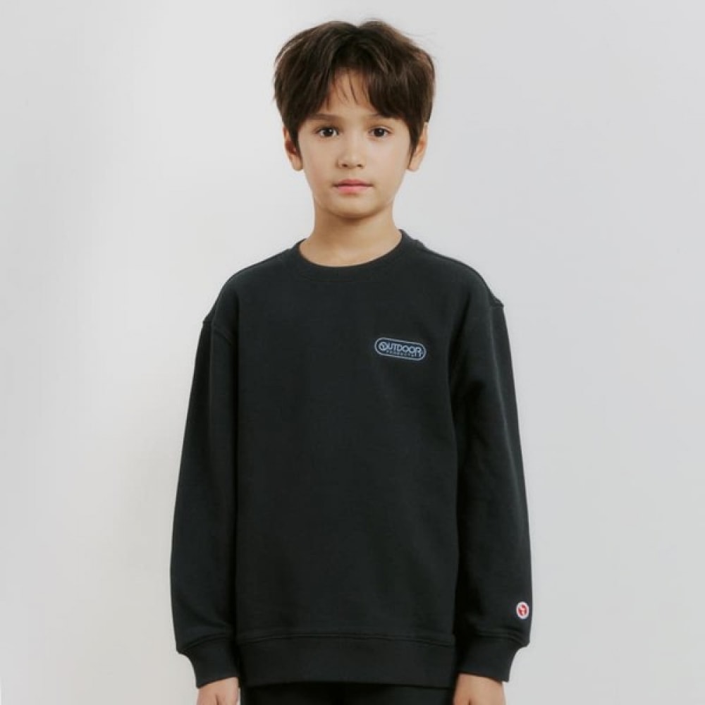 アウトドアプロダクツキッズ アウトドアバック面グラフィックトレーナー（ディープグレー）OD251IMM07_DGY