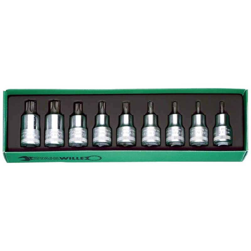 STAHLWILLE　9点組 1/2SQ ヘクスローブソケットレンチセット　54TX/9