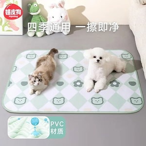 ペットpvc丸い角防水防尿睡眠マット犬漫画マット猫家庭用四犬マット