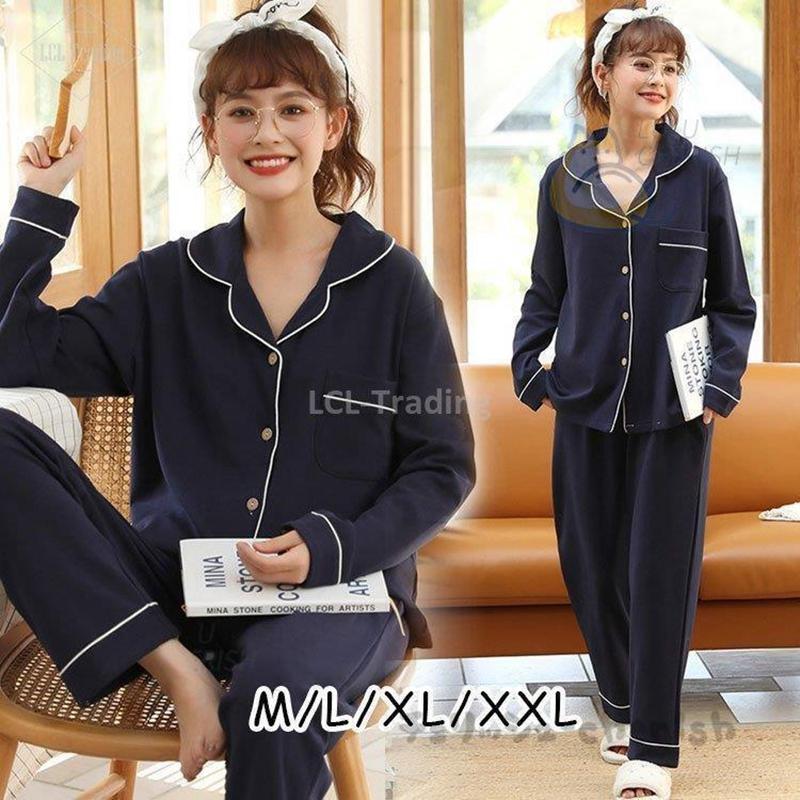 パジャマ レディース ルームウェア 秋冬 綿 前開き 長袖 上下セット 赤 可愛い ロングパンツ 授乳服 マタニティ服 ゆったり 寝巻き 入院 産前 産後 卒業式