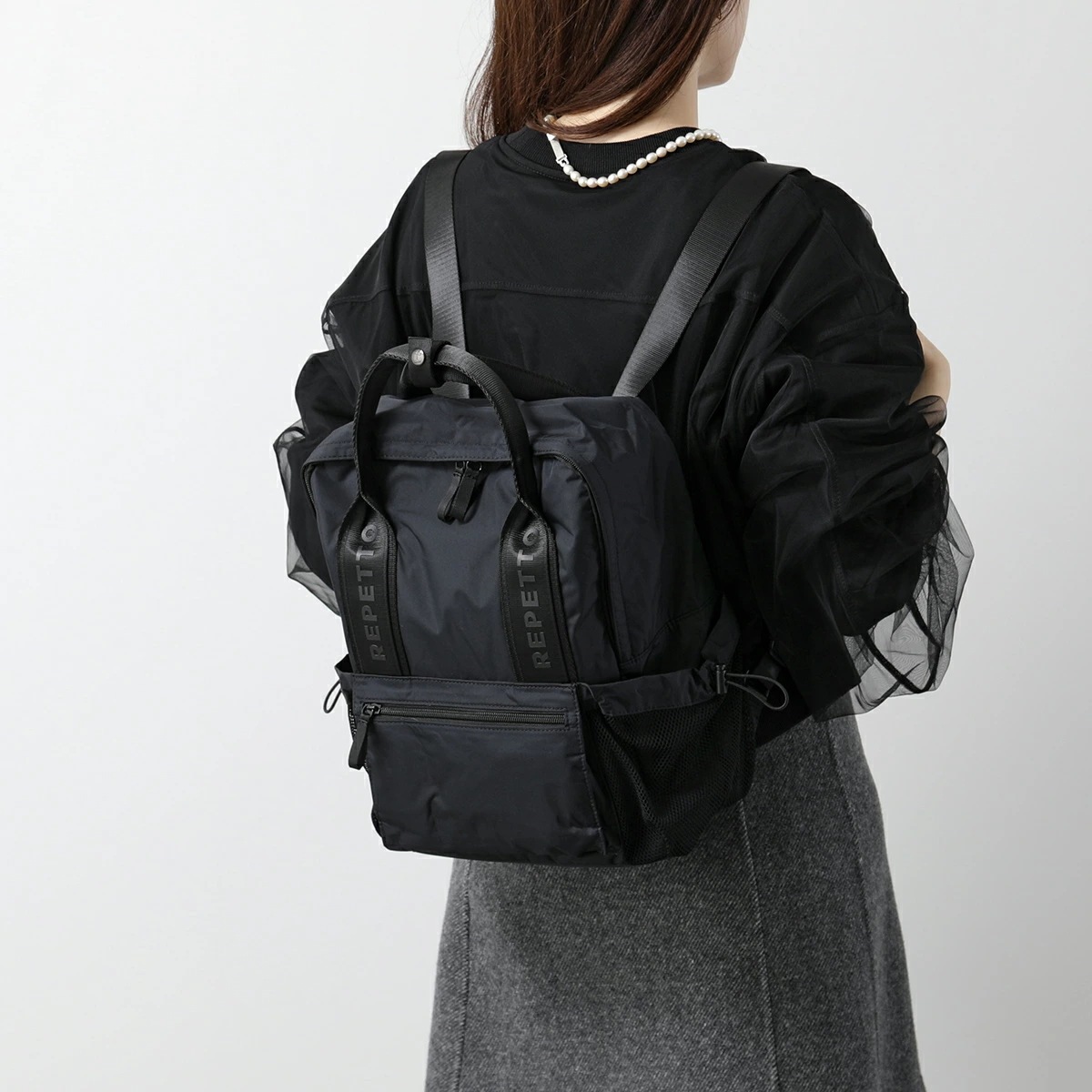repetto レペット バックパック ADAGE アダージュ B0379N レディース リュック ロゴ 鞄 410/Noir