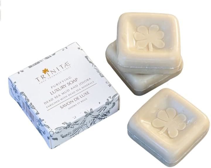 トリネティ3セット 死海ソープ 死海の泥＆ホホバ 30g 3個セット ギフトラッピング付き 洗顔石けん ユーカリの香り マッドソープ クレイ洗顔 洗顔石鹸 固形石鹸 洗浄力 さっぱりタイプ