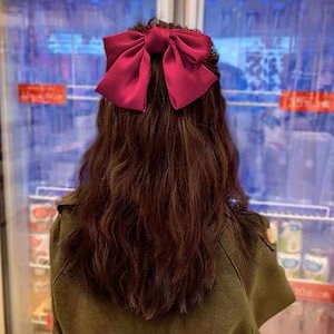 アウトレットふんわりお嬢様風ビッグリボンバレッタ リボンのずれしわ等不良あり 返品交換不可