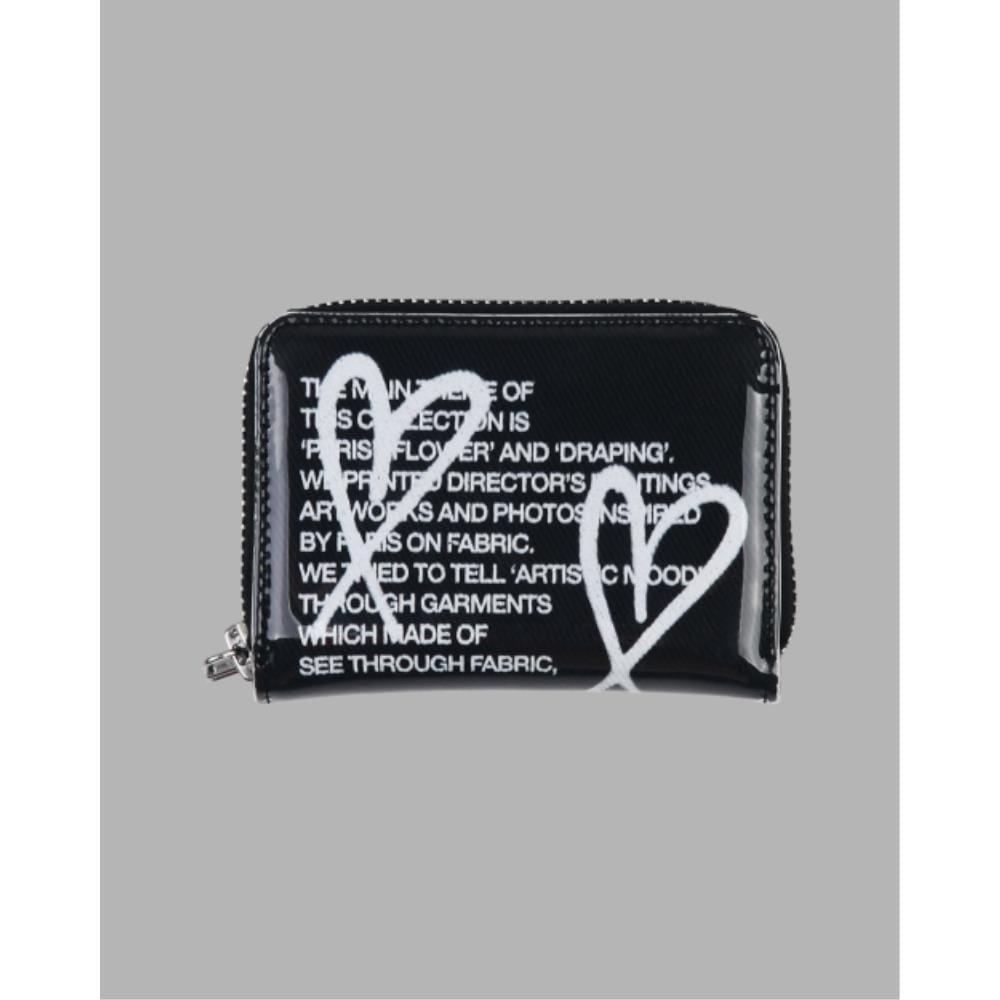 THE MUSEUM VISITOR PVC HEART PRINTED WALLET BLACK 14852