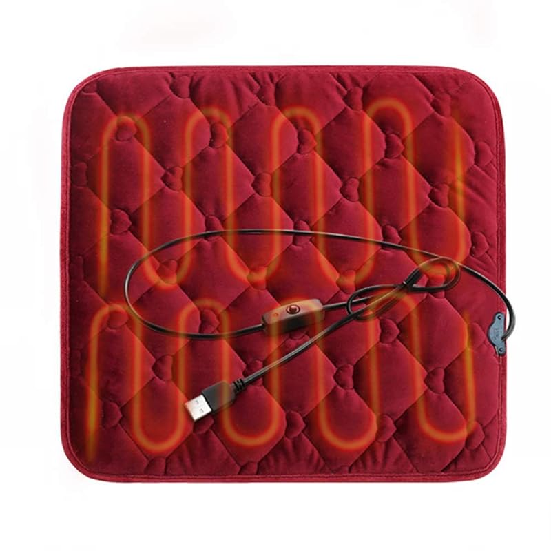 電気座布団 30℃39℃恒温 30秒速熱 45*45cm 心形 電熱 足温器 マット ヒータート ホット クッション シート ミニ USB給電式 一人用 在宅勤務 事務室 テレワーク 洗える