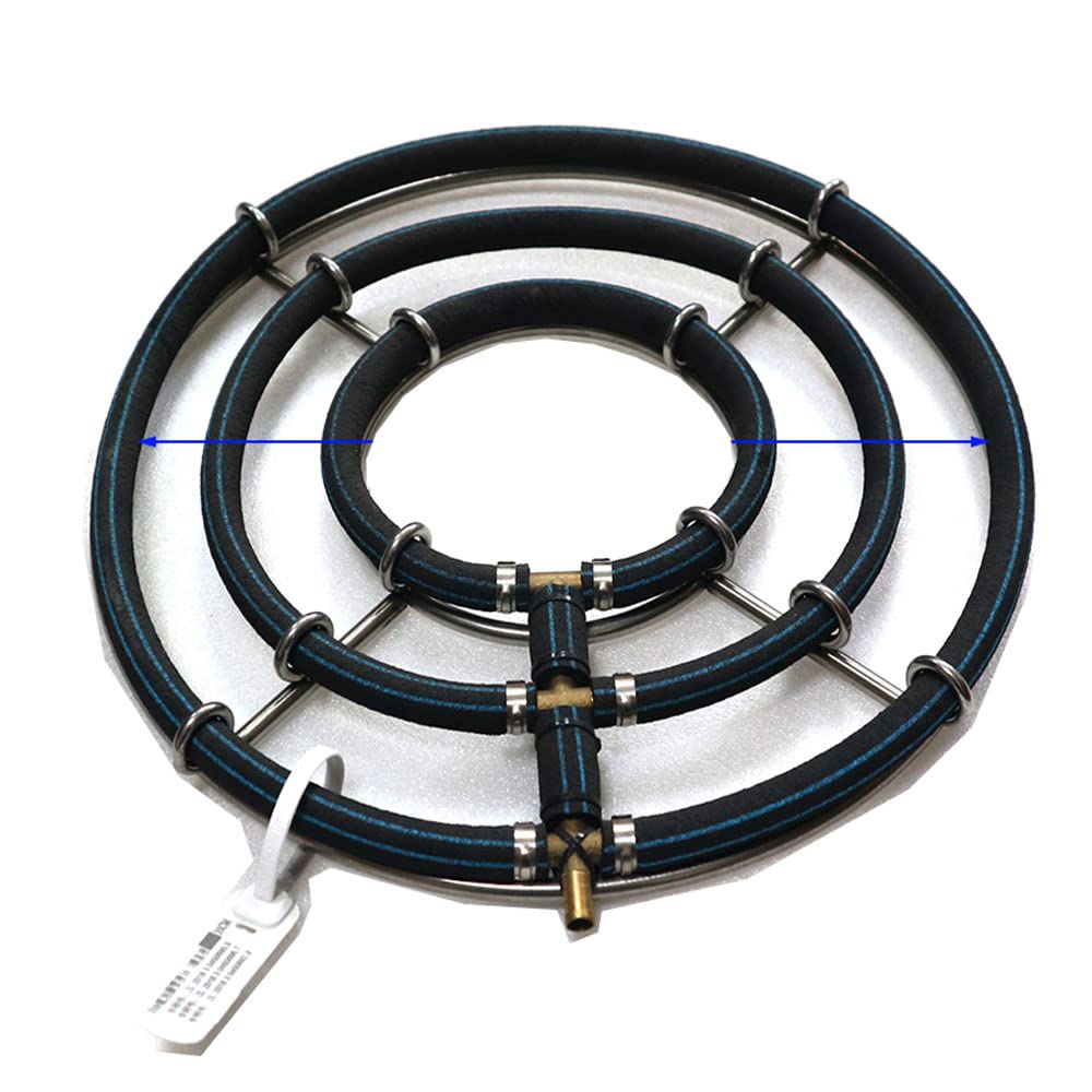 プレミアムサークルディフューザー - 水槽鯉池水耕栽培屋外湖エアレーションリング用 - 鯉池用加重エアディフューザー (リング3個/直径35cm) 魚と植物の健康を促進 [並行輸入品]