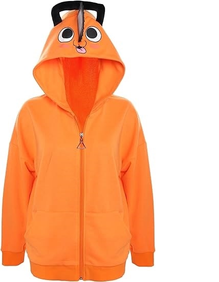 [Sky]チェーンソー メンズ デンジ ポチタ コスプレ パーカースウェットシャツ ポケット付き