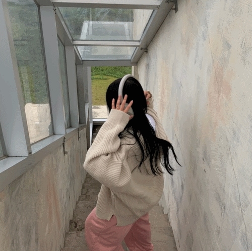 [厚手+オーバーフィット]ウォーマー ニット ツーウェイ フード ジップアップ 5,424円