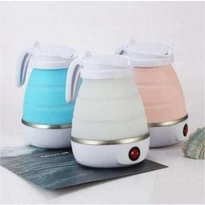 [9月販売促進新品]電気ケトルミニ折りたたみポットシリカゲル電気ポットポータブル小型屋外旅行する湯沸かし伸び縮みがきく電気ケトル電気ポット湯沸かしポット大ヒット