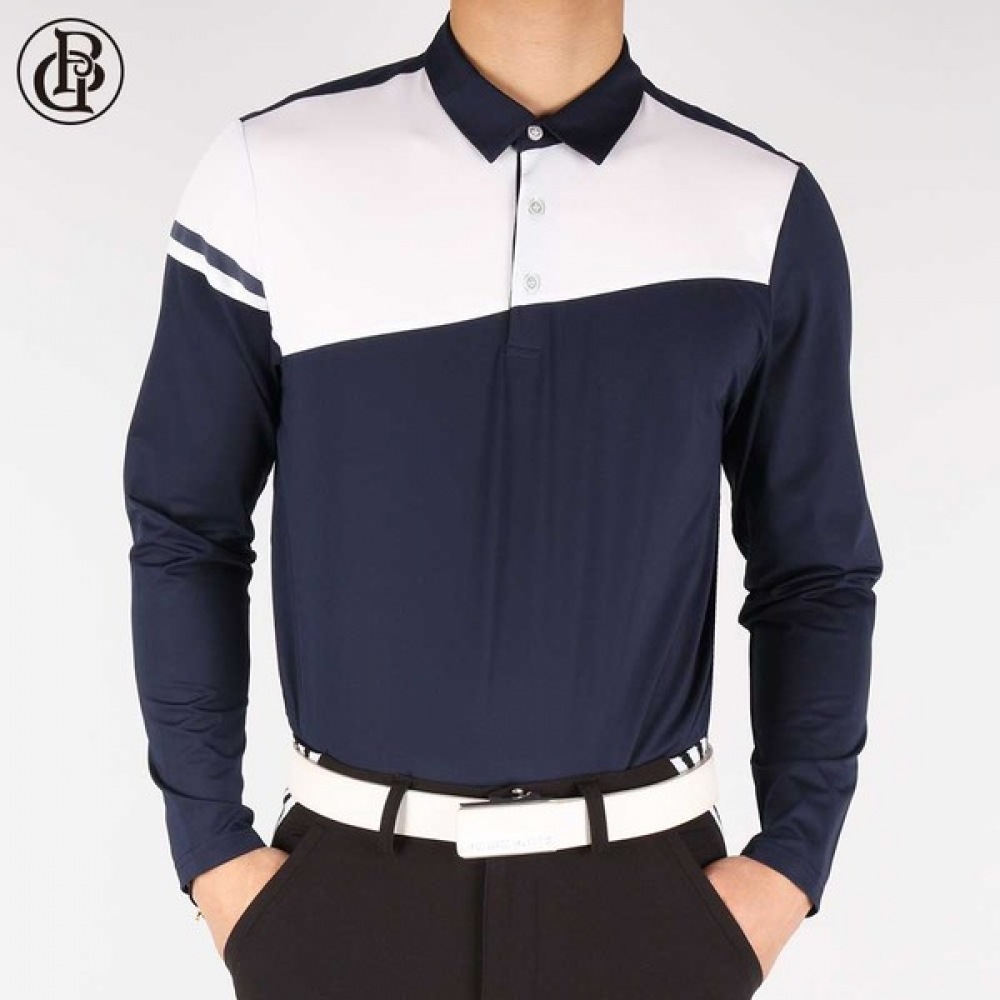 (スーパーマンアウトドア) Givalan B Oblique Golf Karati メンズゴルフ T シャツスパン軽量通気性機能スポーツゴルフウェアロングスリーブ T シャツビッグサイズ Ziva